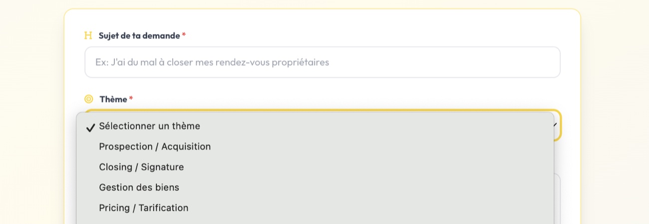 L'ancien menu de thèmes