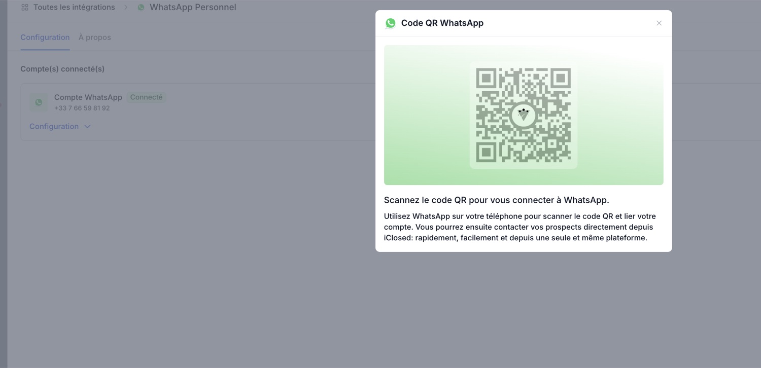 L'intégration WhatsApp dans iClosed